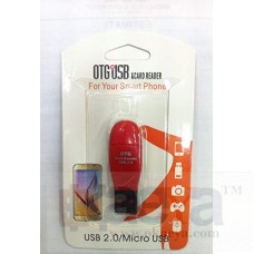 OKaeYa Multi Use 3 in 1 Micro USB OTG Smart TF Card Reader Adapter with 2.0 USB HUB 480mbps (Multi Color)